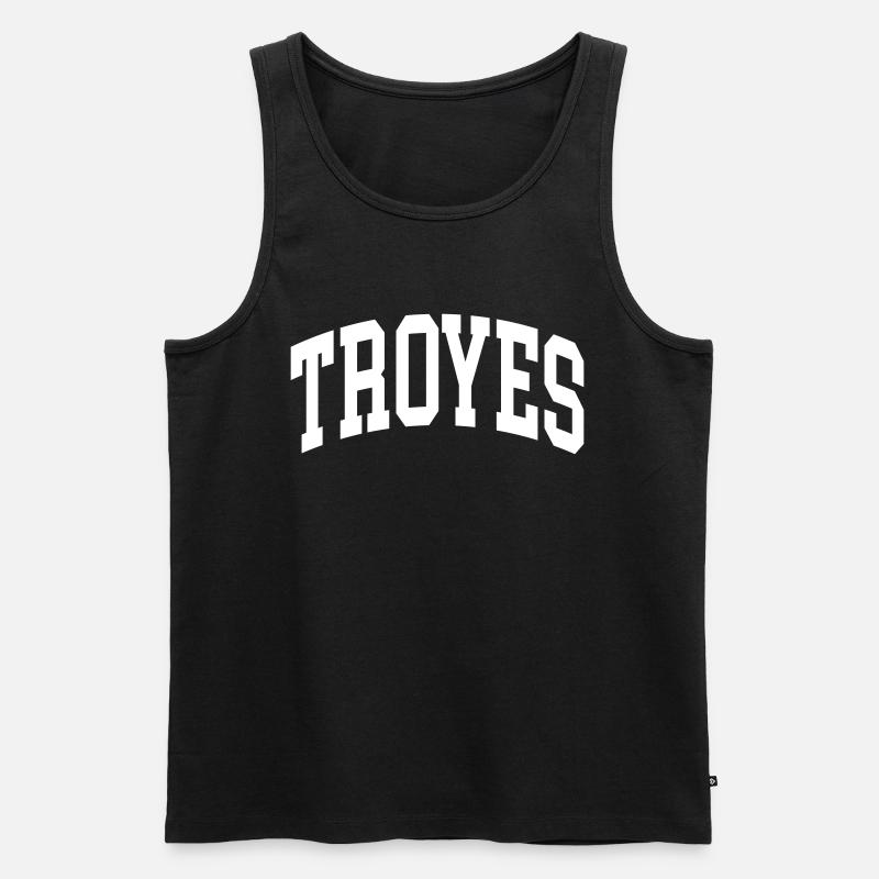 Troyes - Männer Premium Bio Tank Top - Schwarz