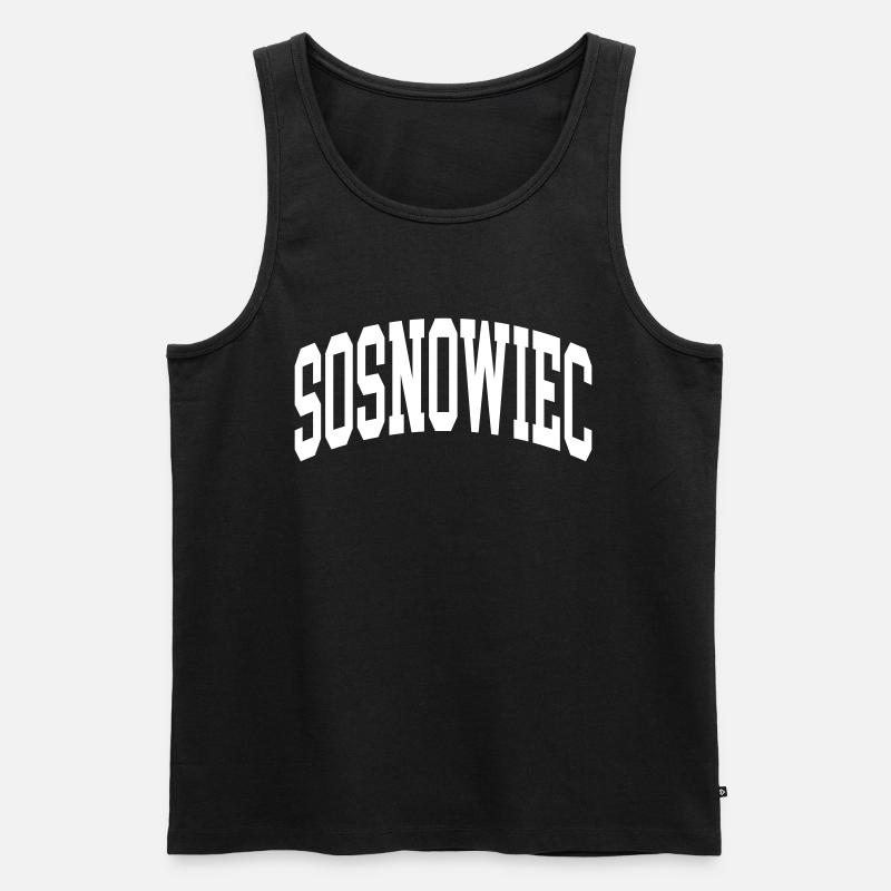 Sosnowiec - Männer Premium Bio Tank Top - Schwarz