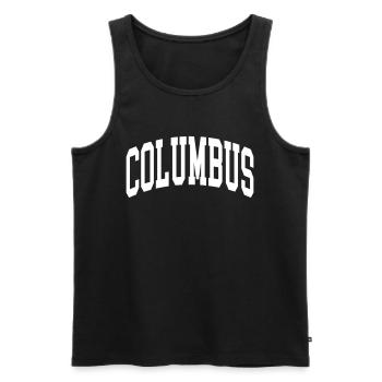 Columbus - Débardeur bio Premium Homme - noir - Devant - Michal (187cm)