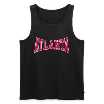 Atlanta - Männer Premium Bio Tank Top - Schwarz - Vorne - AI Model Male 178 light (178cm)