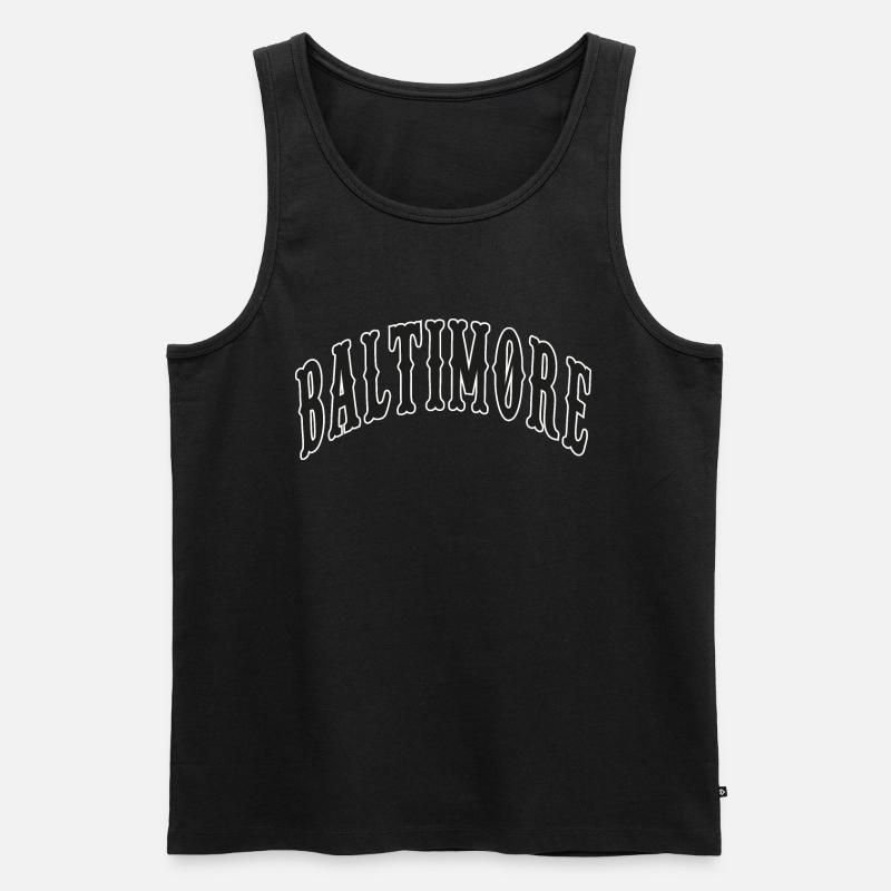 Baltimore - Männer Premium Bio Tank Top - Schwarz