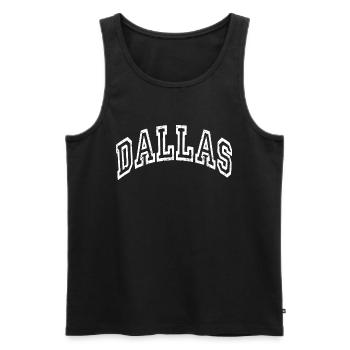 Dallas - Männer Premium Bio Tank Top - Schwarz - Vorne - Michal (187cm)