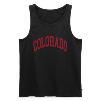 Colorado - Débardeur bio Premium Homme - noir - Devant - Michal (187cm)