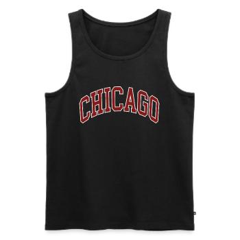 Chicago - Men's Premium Organic Tank Top - black - Front - Michal (187cm)