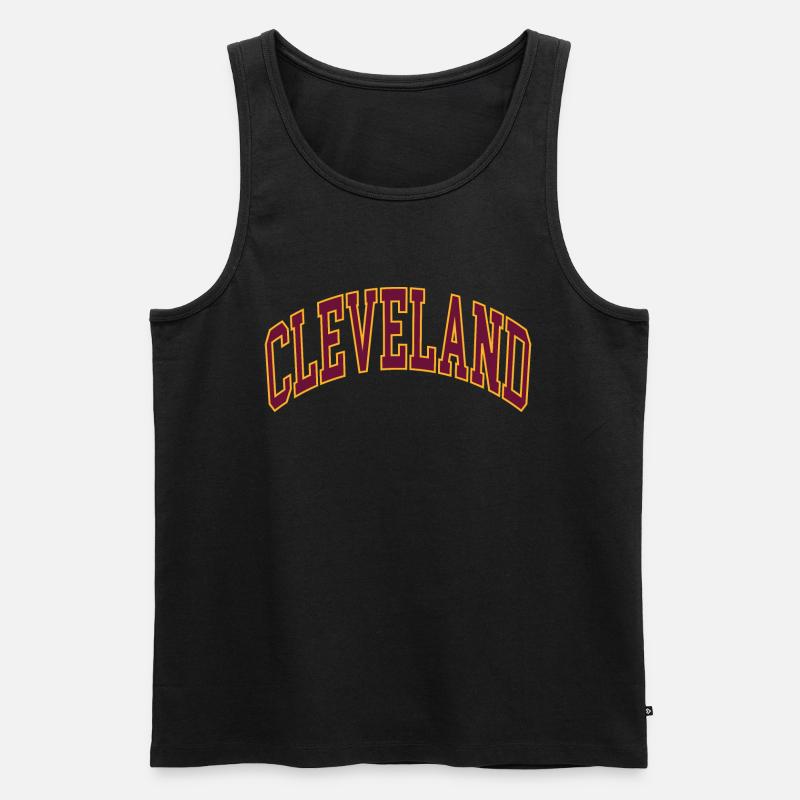 Cleveland - Männer Premium Bio Tank Top - Schwarz