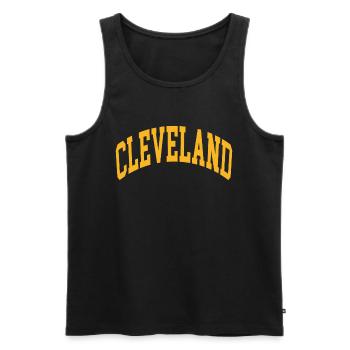 Cleveland - Débardeur bio Premium Homme - noir - Devant - Michal (187cm)