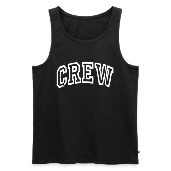 Crew - Männer Premium Bio Tank Top - Schwarz - Vorne - Michal (187cm)