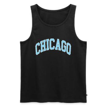 Chicago - Débardeur bio Premium Homme - noir - Devant - Michal (187cm)