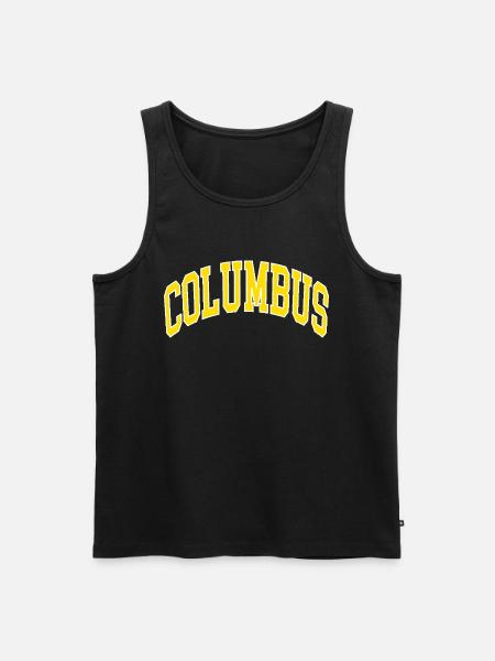 Columbus - Men's Premium Organic Tank Top - black