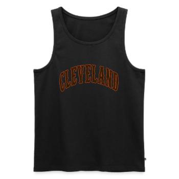 Cleveland - Débardeur bio Premium Homme - noir - Devant - Michal (187cm)
