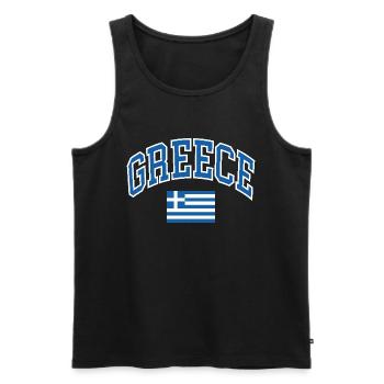 Griechenland Greece - Men's Premium Organic Tank Top - black - Front - AI Model Male 178 light (178cm)