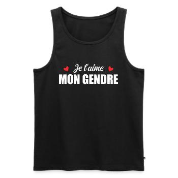 Ich liebe dich, mein Schwiegersohn - Männer Premium Bio Tank Top - Schwarz - Vorne - Michal (187cm)