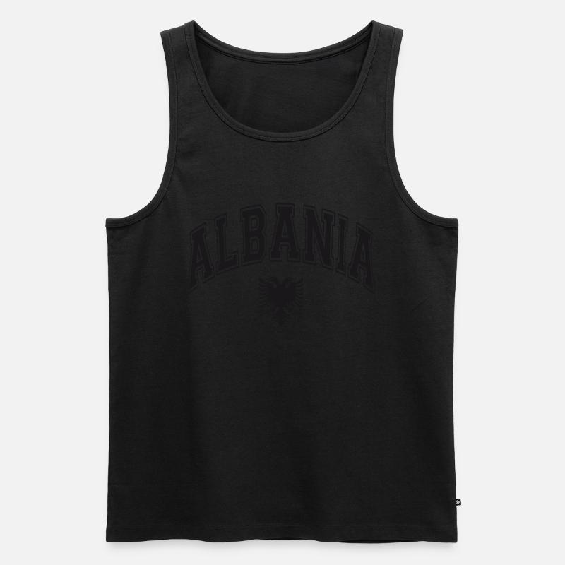 Albanien - Männer Premium Bio Tank Top - Schwarz