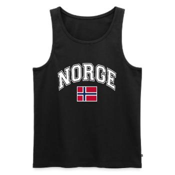 Drapeau de la Norvège - Débardeur bio Premium Homme - noir - Devant - Michal (187cm)