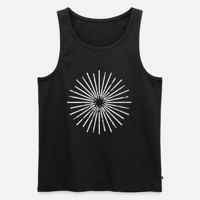 Schlagzeug - Männer Premium Bio Tank Top - Schwarz