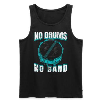 Drums - Men's Premium Organic Tank Top - black - Front - AI Model Male 178 light (178cm)