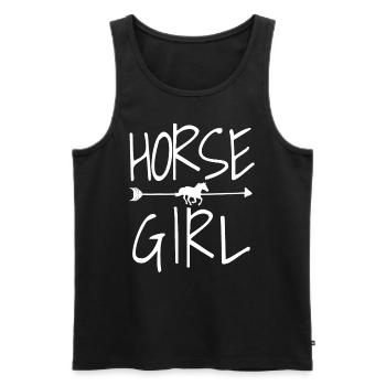 Pferd - Männer Premium Bio Tank Top - Schwarz - Vorne - AI Model Male 178 light (178cm)