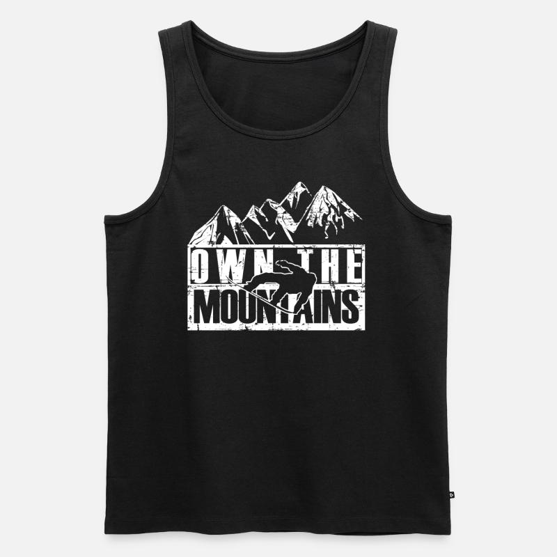 Snowboarding - Männer Premium Bio Tank Top - Schwarz