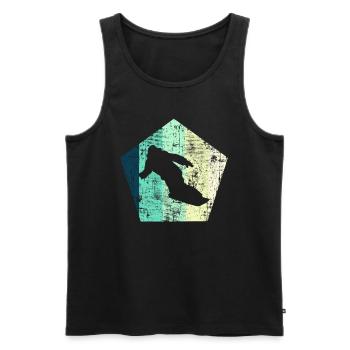 Snowboarding - Männer Premium Bio Tank Top - Schwarz - Vorne - Michal (187cm)