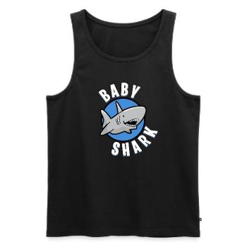 shark - Men's Premium Organic Tank Top - black - Front - Michal (187cm)