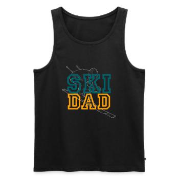 Skiing Skiing Skiing Skiing Skiing - Men's Premium Organic Tank Top - black - Front - AI Model Male 178 light (178cm)