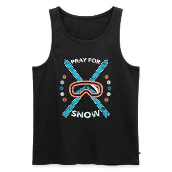 Skiing Skiing Skiing Skiing Skiing - Men's Premium Organic Tank Top - black - Front - AI Model Male 178 light (178cm)