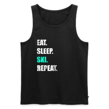 Skiing Skiing Skiing Skiing Skiing - Men's Premium Organic Tank Top - black - Front - AI Model Male 178 light (178cm)