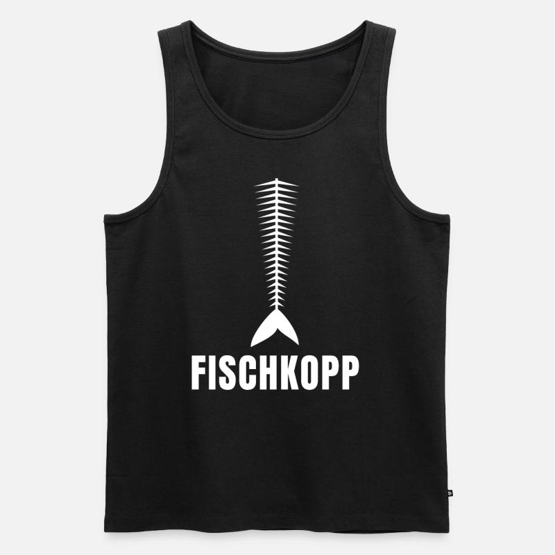 Fischkopp - Männer Premium Bio Tank Top - Schwarz