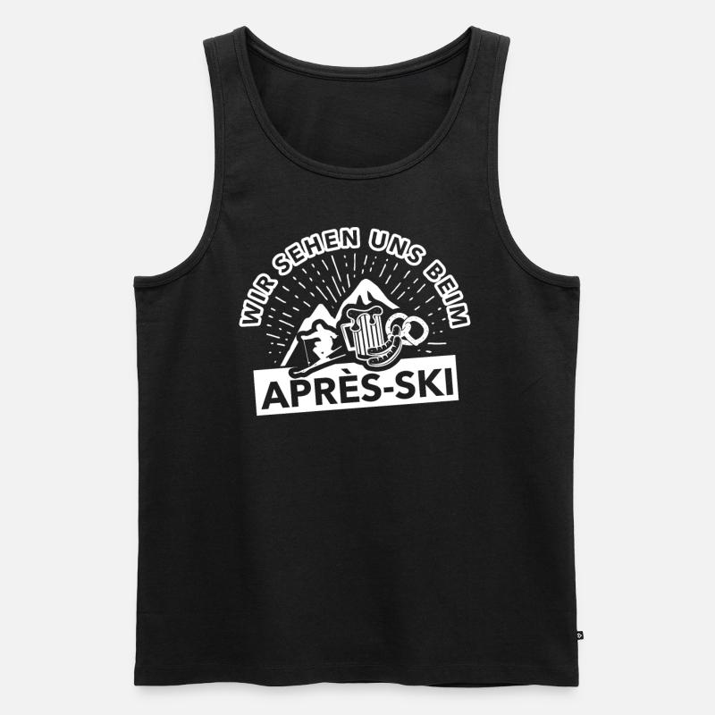 Après-Ski - Männer Premium Bio Tank Top - Schwarz