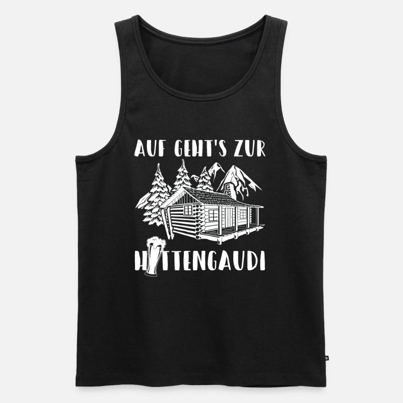 Après-Ski - Männer Premium Bio Tank Top - Schwarz