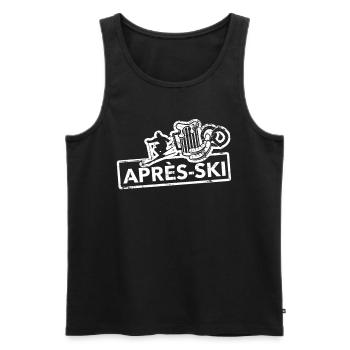 Après-Ski - Männer Premium Bio Tank Top - Schwarz - Vorne - AI Model Male 178 light (178cm)