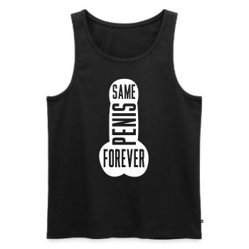 Same Penis Forever Lustig JGA Frauen Braut - Männer Premium Bio Tank Top - Schwarz - Vorne - AI Model Male 178 light (178cm)