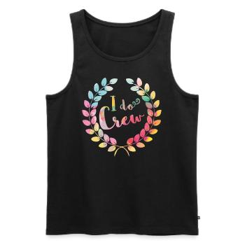 I do Crew - Männer Premium Bio Tank Top - Schwarz - Vorne - AI Model Male 178 light (178cm)