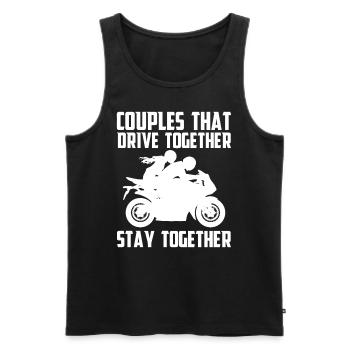 Couples That Drive Together Stay Together - Men's Premium Organic Tank Top - black - Front - AI Model Male 178 light (178cm)