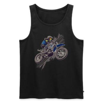 Motocross Dirt Bike motard hors route - Débardeur bio Premium Homme - noir - Devant - Michal (187cm)
