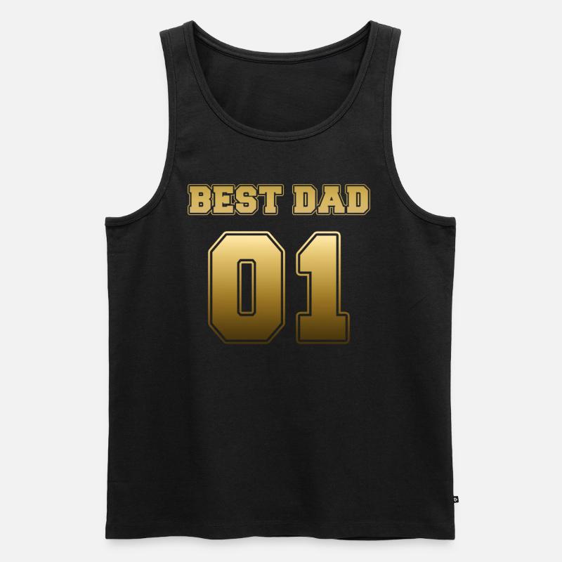 Best Dad 01 - Männer Premium Bio Tank Top - Schwarz