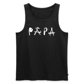 Papa DIY Tool - Men's Premium Organic Tank Top - black - Front - AI Model Male 178 light (178cm)