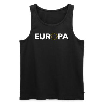 Europa mit Sternen - Männer Premium Bio Tank Top - Schwarz - Vorne - Michal (187cm)