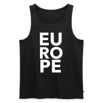 Europe EU Europäische Union - Männer Premium Bio Tank Top - Schwarz - Vorne - AI Model Male 178 light (178cm)