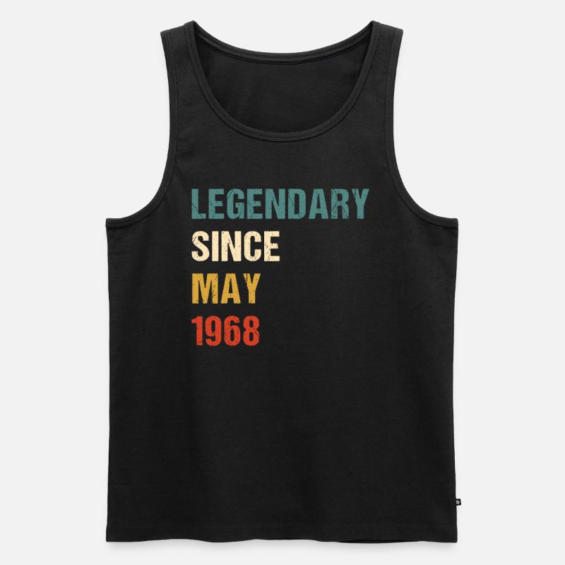 LEGENDARY SINCE MAY 1968 - Männer Premium Bio Tank Top - Schwarz