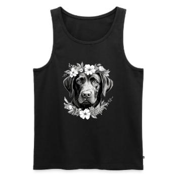 Labrador Dog Dog Owner Wau Flower Retriever - Débardeur bio Premium Homme - noir - Devant - Michal (187cm)