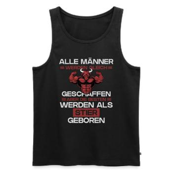 Sternzeichen Stier - Männer Premium Bio Tank Top - Schwarz - Vorne - Michal (187cm)