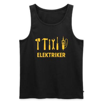 Werkzeuge für echte Elektriker - Männer Premium Bio Tank Top - Schwarz - Vorne - Michal (187cm)
