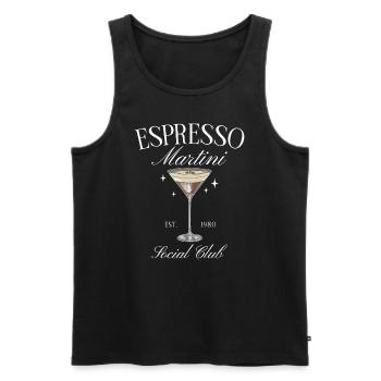 Espresso Martini Cocktail Social Club - Männer Premium Bio Tank Top - Schwarz - Vorne - AI Model Male 178 light (178cm)