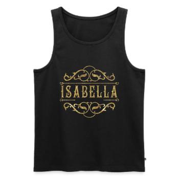 Isabella gold - Men's Premium Organic Tank Top - black - Front - AI Model Male 178 light (178cm)