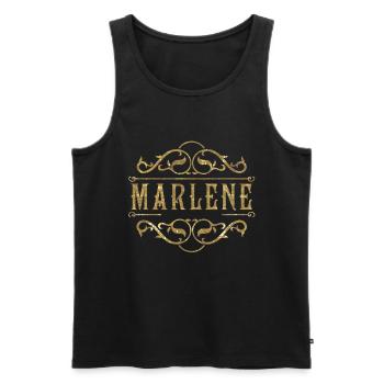 Marlene gold - Men's Premium Organic Tank Top - black - Front - AI Model Male 178 light (178cm)