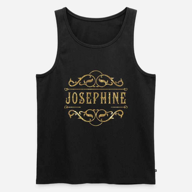 Josephine gold - Männer Premium Bio Tank Top - Schwarz