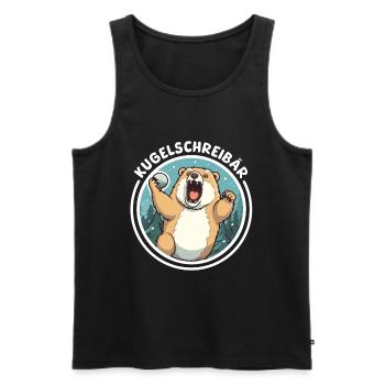 Lustiger Spruch Bär Bären Wortspiel Geschenkidee - Männer Premium Bio Tank Top - Schwarz - Vorne - Michal (187cm)