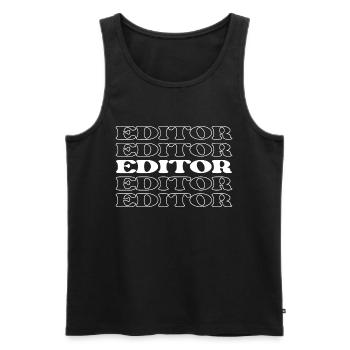 Lektor Korrekturleser Lektor Revisor Writer - Männer Premium Bio Tank Top - Schwarz - Vorne - Michal (187cm)