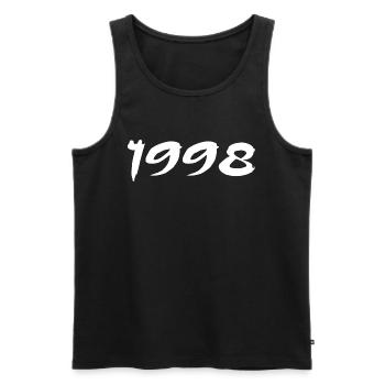 1998 27th Anniversary Gift 1998 Retro 1998 - Men's Premium Organic Tank Top - black - Front - AI Model Male 178 light (178cm)